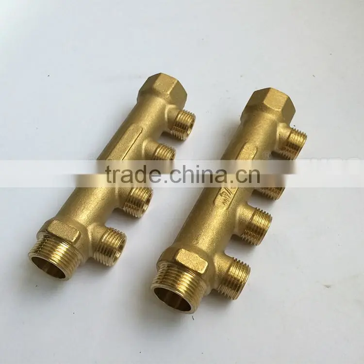Floor Heating Systems brass Exhaust Pipe Type Manifold