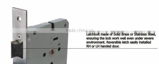 TRUST 4 Round BOLT High Security Mortise 70mm backset lock body