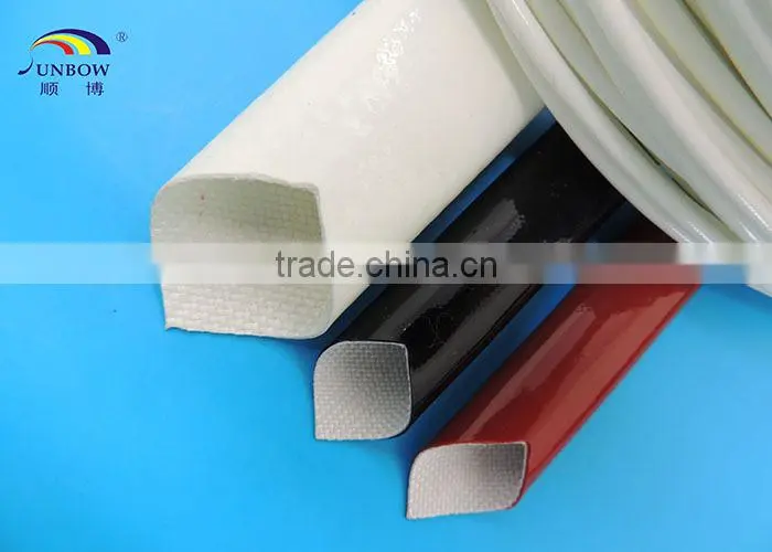 Insulating Varnished Electrical Insulation Fiber Glass Red 25MM Flexible Pipe