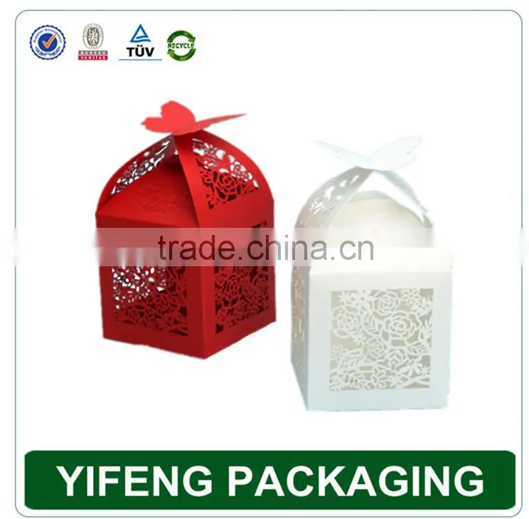 2015 hollow out wedding rectangle folding paper box
