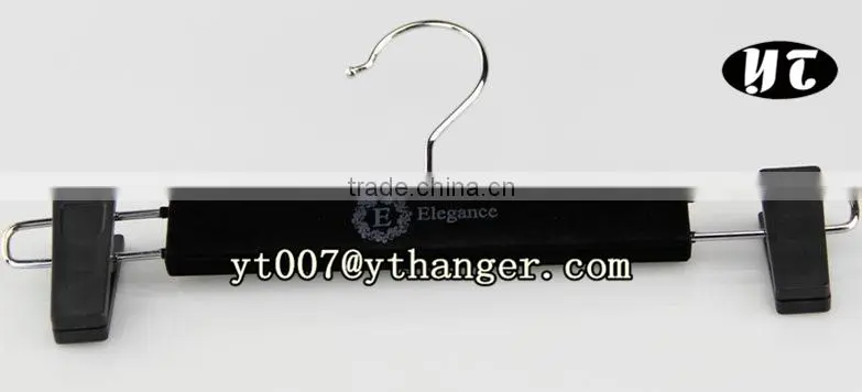 Flocked hanger,velvet coated hanger and pants hanger with clamp