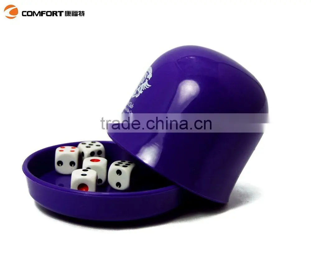 red/black/yellow round casino dice