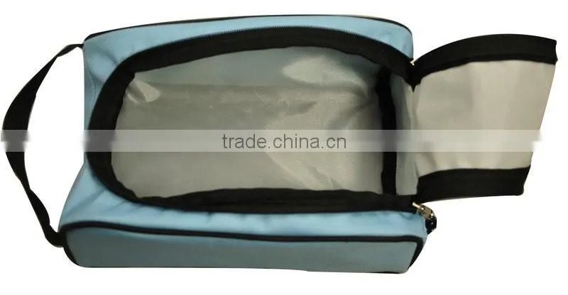 Popular slim design lightweight 600D Oxford cloth cosmetic bag with side handle