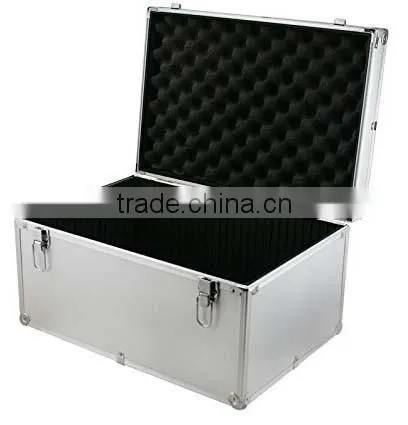 Aluminum Hard Case Silver DJ Tool Box with Internal Divider,Aluminum DJ Storage Flight carrying case