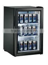 ETL, CE, RoHS,SAA certificated Single glass door mini refrigerator showcase,display cooler