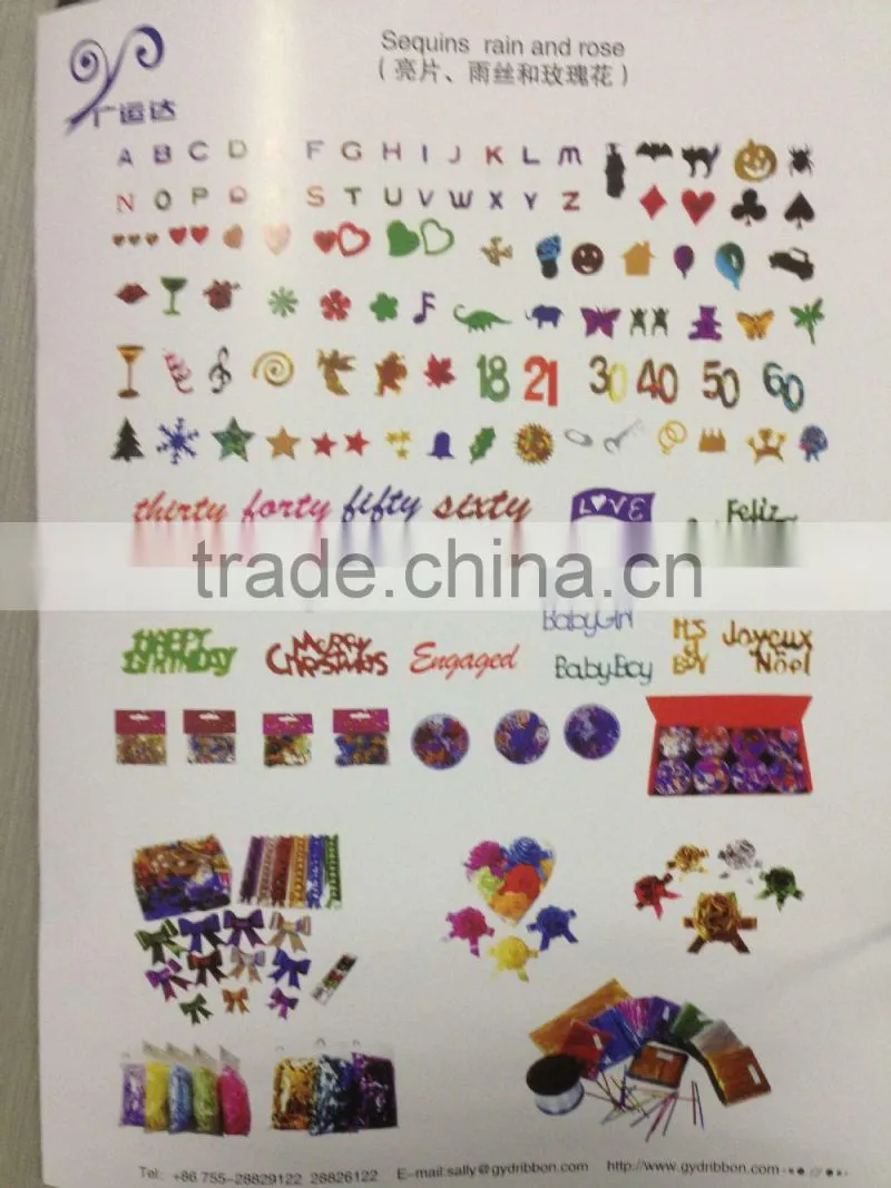 Event Party Tissue Plastic Metallic Confetti With Artificial Styles, Glitter Confetti with balloon shape
