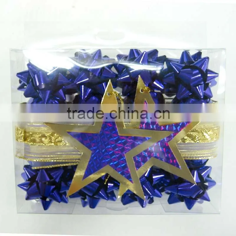 Metallic Gold Mini Star Bows/ Plastic Star Bow,Deluxe Bow