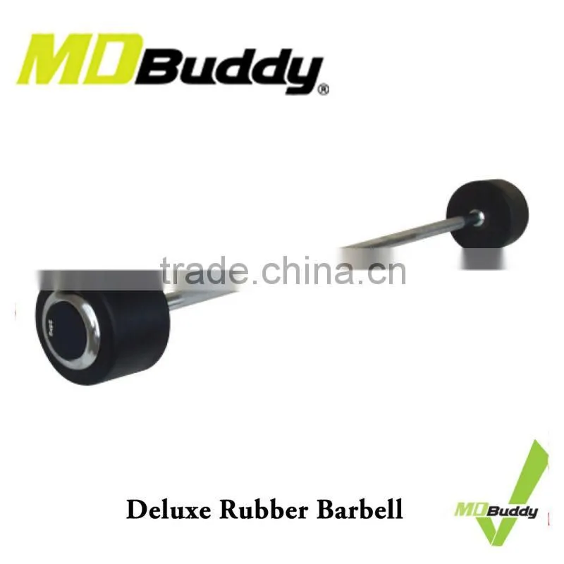adjustable body-building deluxe fixed gym barbell