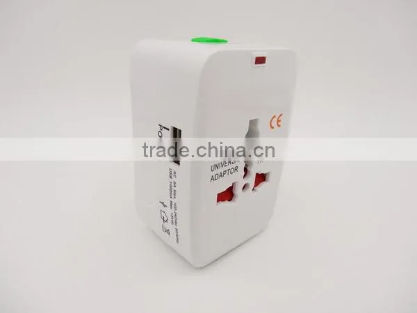OEM best-Selling travel power adapter with 2 usb charger