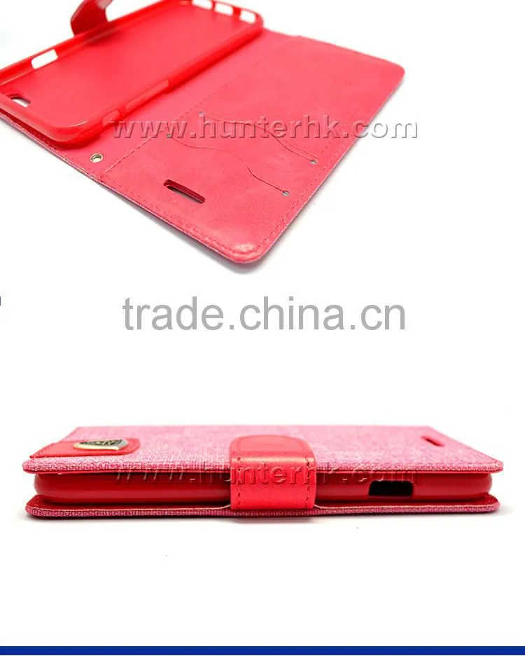 Compact Cloth Material Wallet Case For iphone 6S