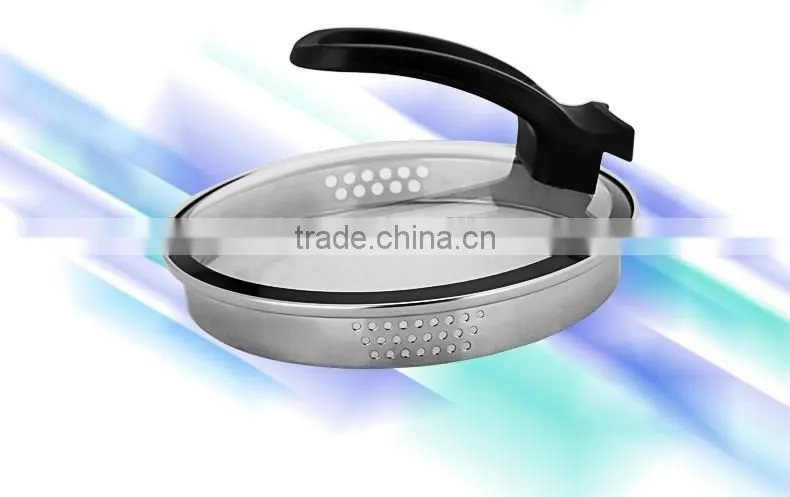 newest design stainless steel milk boiling pot/ glass lid sauce pan/ soup&stock pot