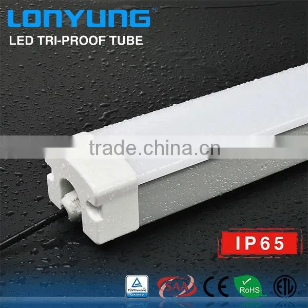 DLC waterproof led tube IP65 tri-proof led light with 3 years warranty