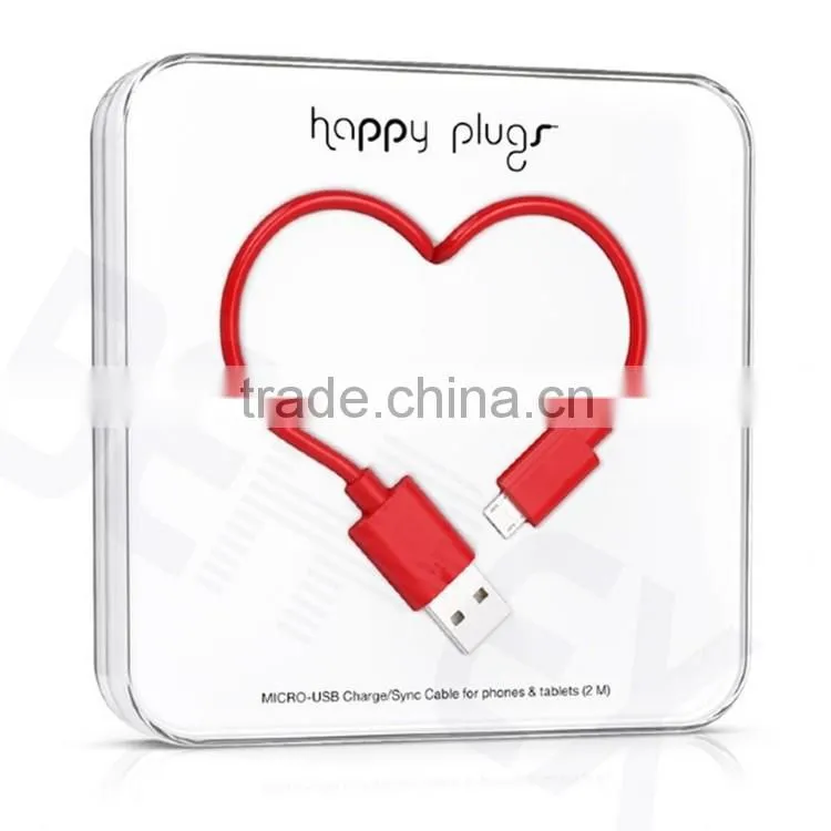 Happy Plug Design Micro USB Data Chargeer Male for Samsung