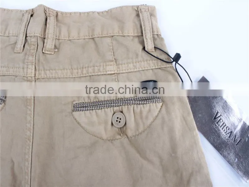 Men cheap 100%cotton stocklot apparel washed shorts