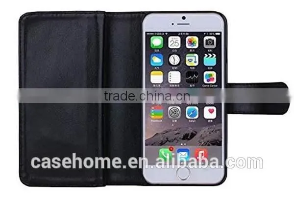 Multi Function Detachable Wallet Flip Cover for iphone 6 plus