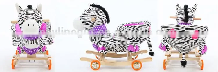 Variety of cartoon music animal rocking horse,wood toy horse with pedal
