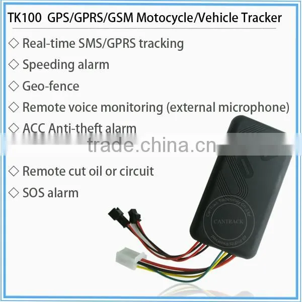 wholesales gps tracker TK100 ,vehicle tracking with Remote voice monitoring