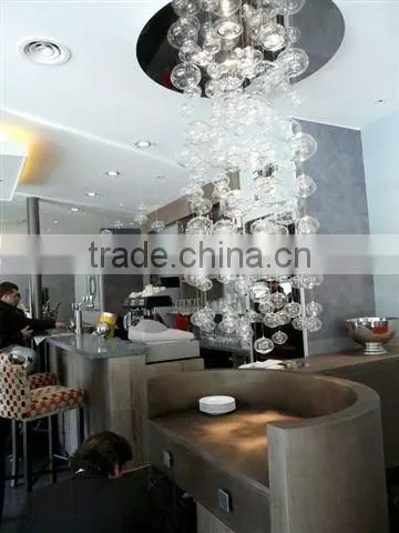blown empty glass ceiling lamp
