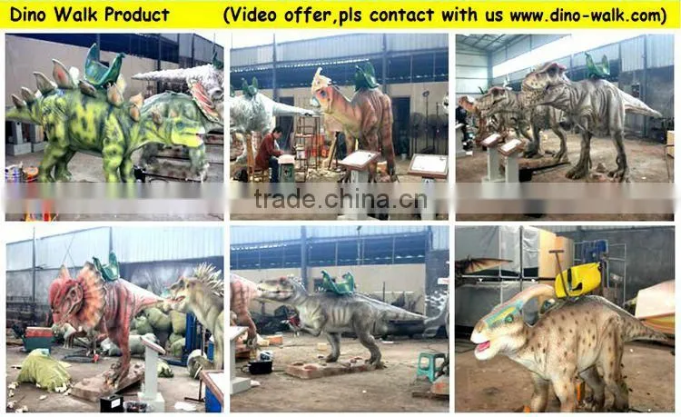 Animatronic walking dinosaur amusement rides for sale