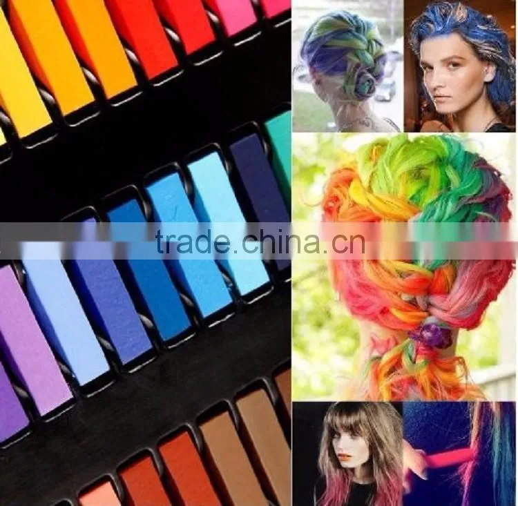 New Fashion 24 Colors Dye Pastels Temporary Hair Crayons Hair