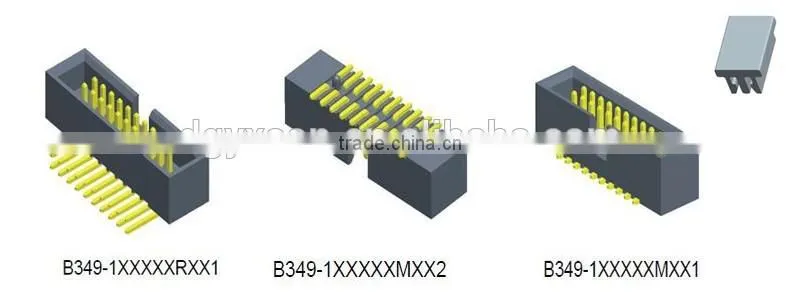 Dongguan factory 1.27mm pitch high quality dual row straight box header connector