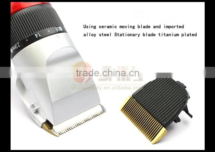 Professional Imported Men Cordless battery operate Ceramic Blade Rechargeable Hair Cutting Trimmer Barbering Clipper Machine
