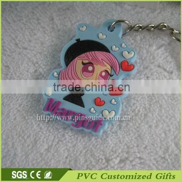 3d soft pvc wholesale custom keychains