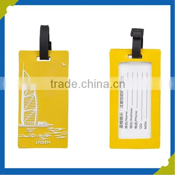 2016 newly designed tags soft pvc luggage tag Id card luggage tag