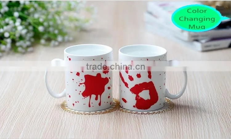 High Quality Ceramic Color Changing Coffee Cup Sublimation Mug