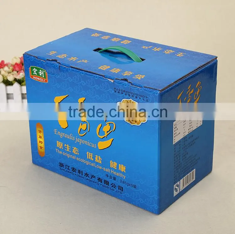 Colorful Paper Printed Package Shipping Corrugated Custom Box Printing with Handle