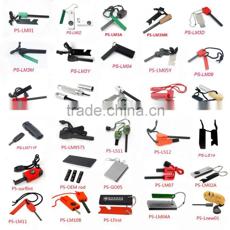 Black Tactical Hunting Knife w/ Fire Starter TK10609-70 for 2015 hot selling item