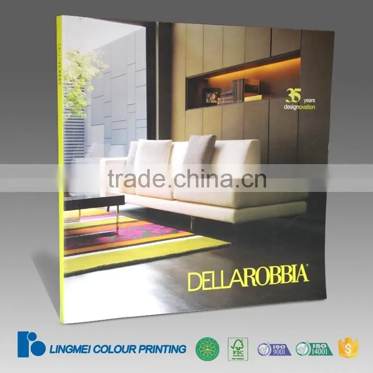High Quality Custom Home Furniture Product Catalog Print with Lamination