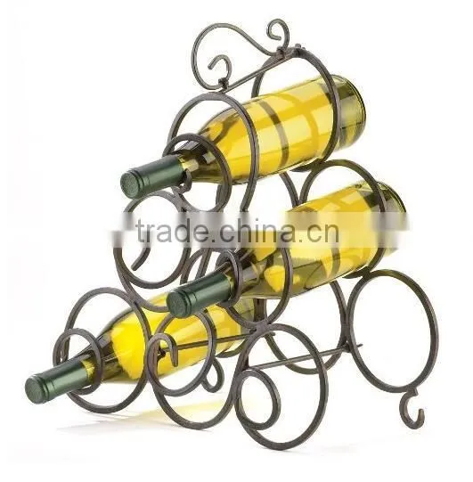 Best Gifts & Decor Scrollwork 6 Bottle Tabletop Wine Rack Stand