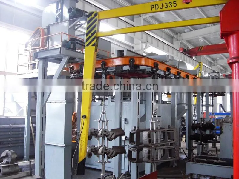 1High quality catenary stepping type shot blasting machine