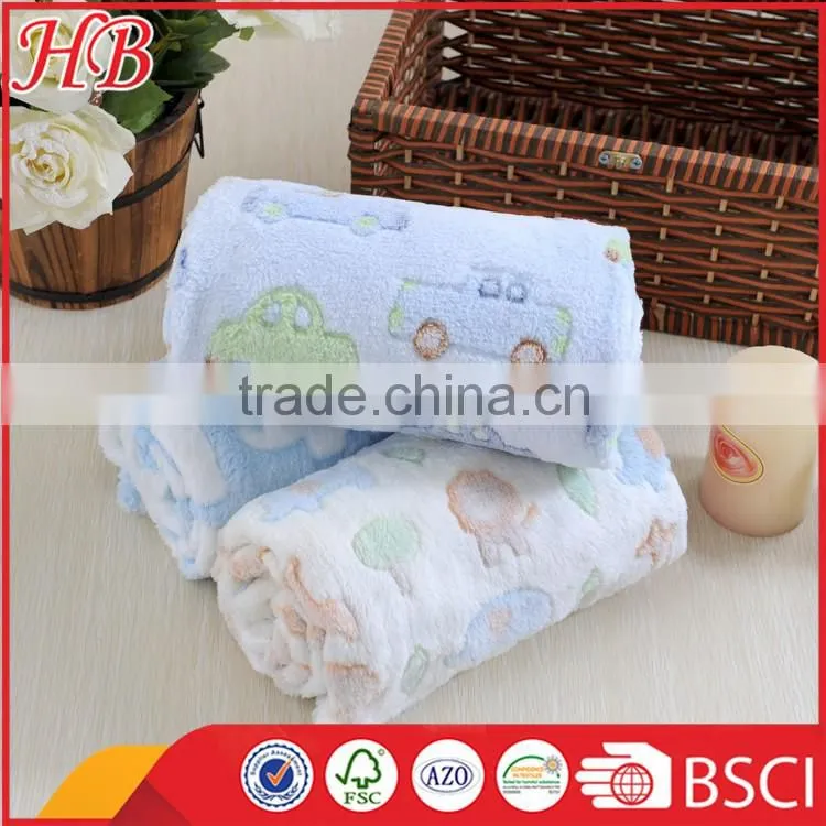 jacquard coral fleece baby blanket