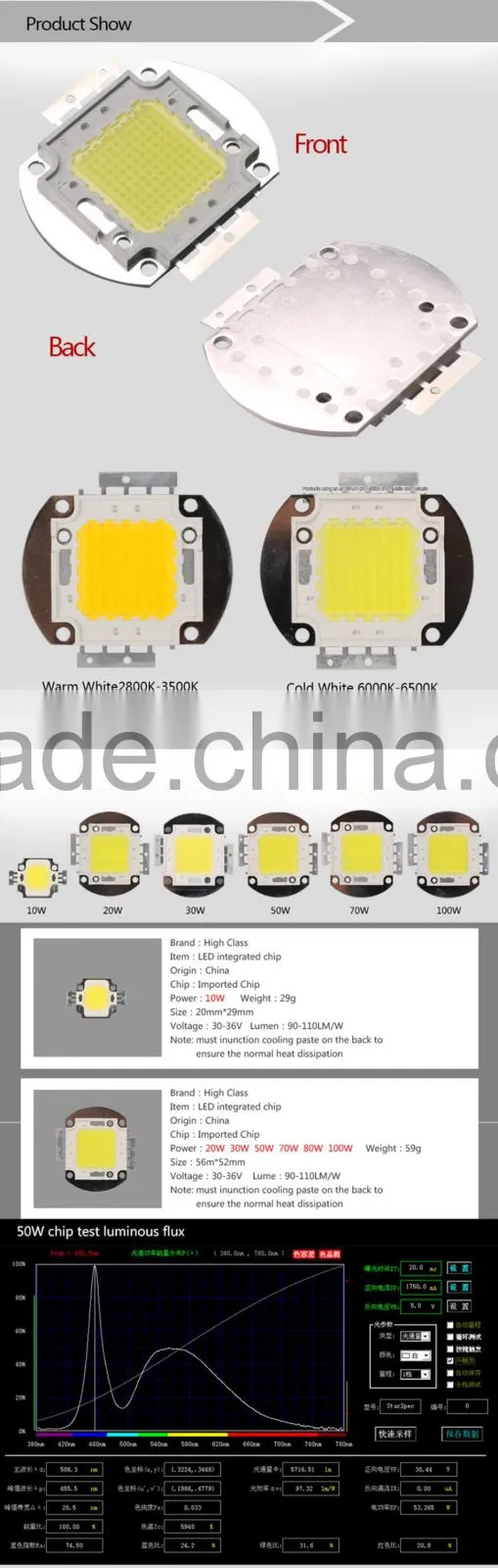 70W COB Flood Light High Power LED Chip