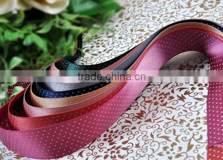 High quality double faced style solid color wedding decoration satin ribbon