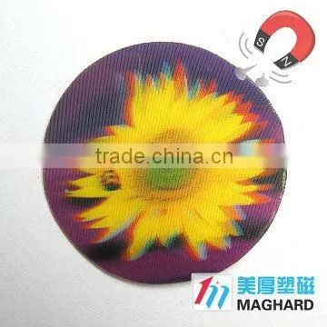 2016 New products custom 3D lenticular coaster magnetic fridge magnet for promotional gift