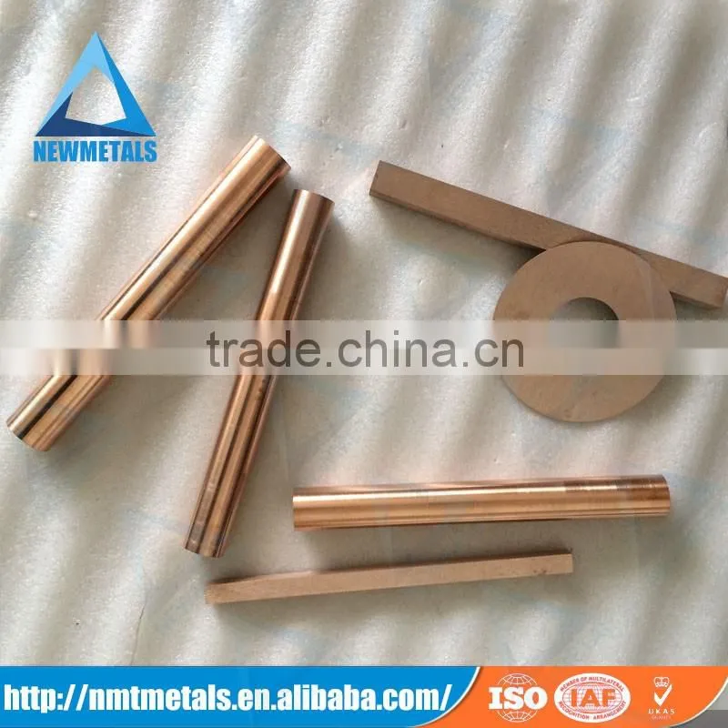 Tungsten copper alloy W75-Cu25 tungsten copper alloy bar/tungsten rods as welding electrodes