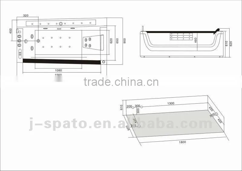 High quality cheap bathtub with CE TUV