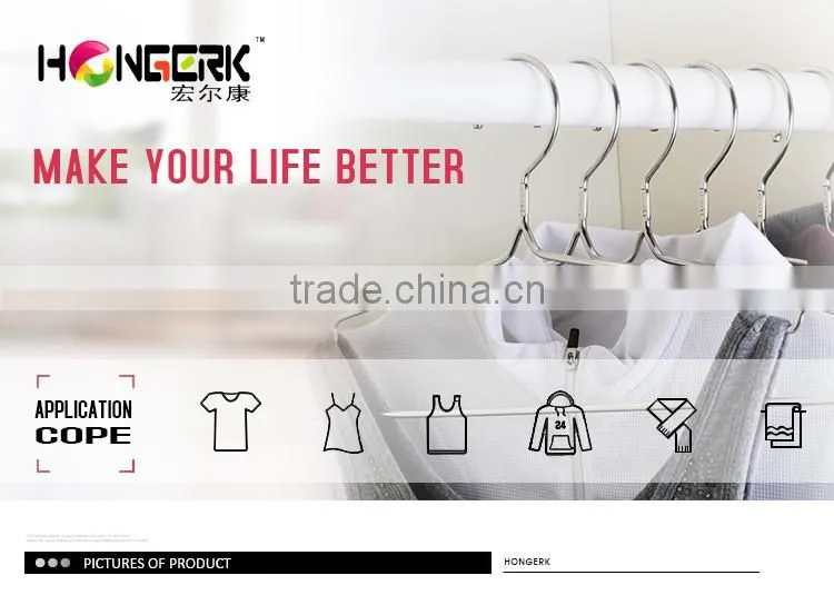 customized non slip metal stainless steel clothes hangers for skirt