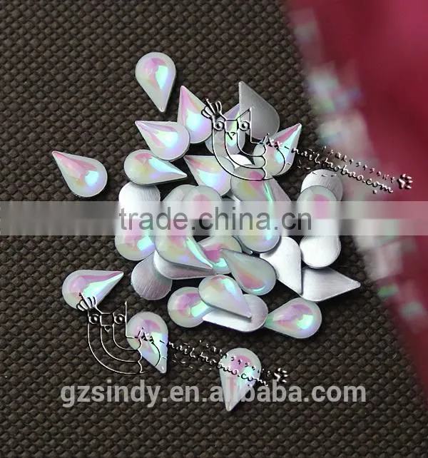 3d nail art decoration flat back square resin opal stone ZX:SZ572