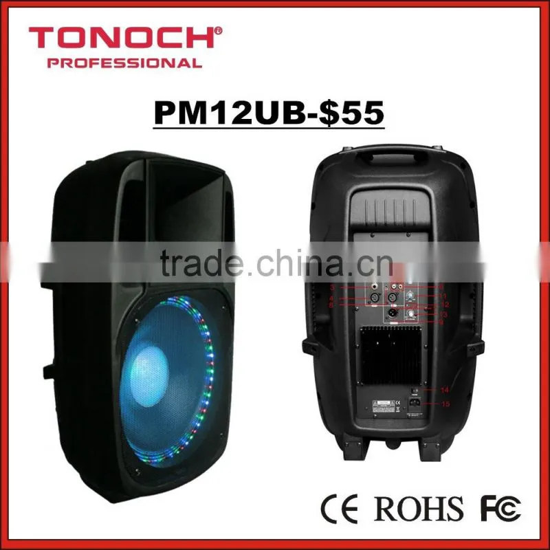 15" pro audio with MP3/USB/SD/BLUETOOTH/REMOTE CONTROL/WHEELS
