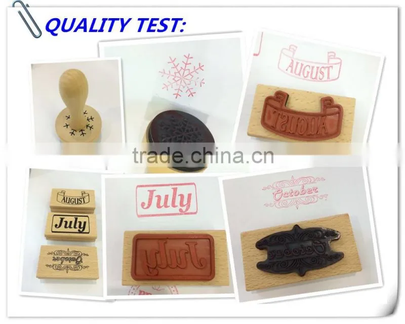 5pcs high quality custom DIY rubber wooden stamp set with ink pad