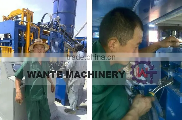 WANTE BRAND protable QT8-15 fully automatic and multifunctional block making machine line