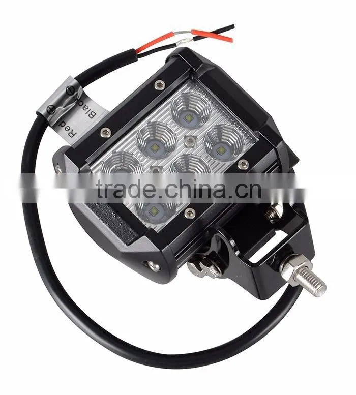 4" 18w 6 C ree LED SUV Off-road Boat Headlight Spot Driving Fog Light Led Work Light Bar + Mounting Bracket