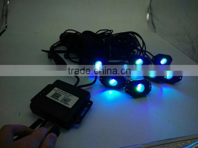 9W RGB Led Rock Lights Waterproof Off Road LED Rock Light Kit - 8 Pods LED Rock Lights For Off Road