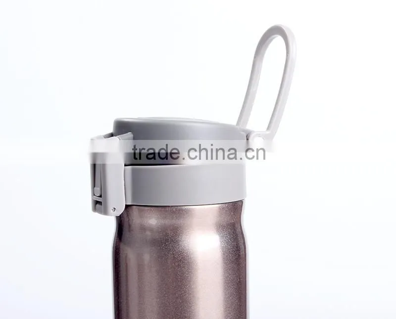 High quality one touch lock lid insulated stainless steel water bottle