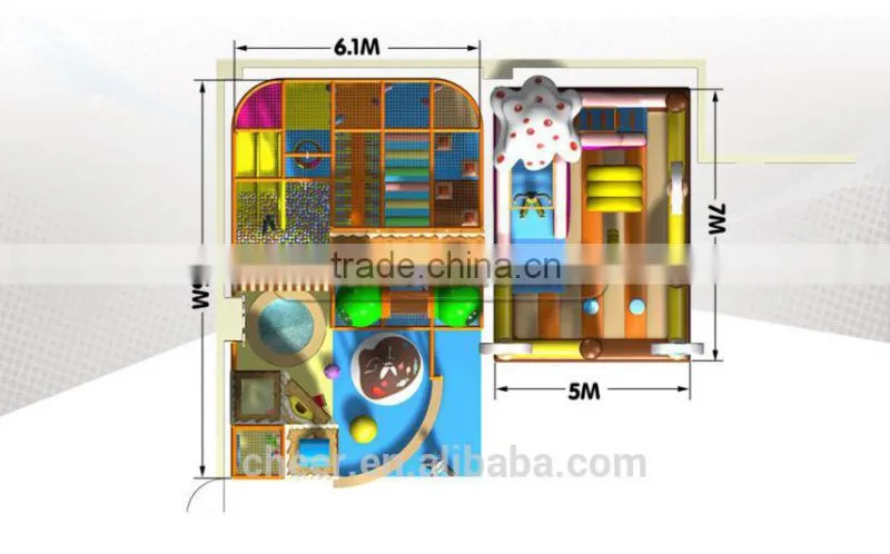 Cheer Amusement Candy Themed Children Amusement Park Toddler Soft Playground Equipment