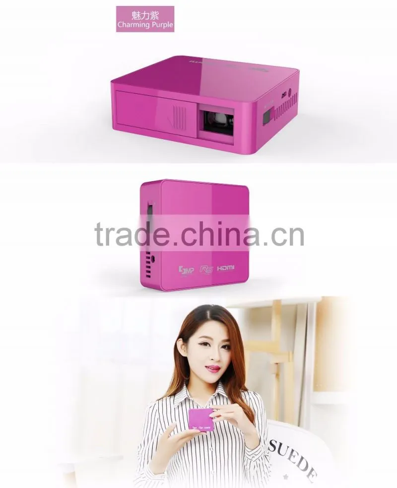 2016 Mini Small Pico LED Projectors Palm Size DLP Projector Easy to Carry (SMP50)